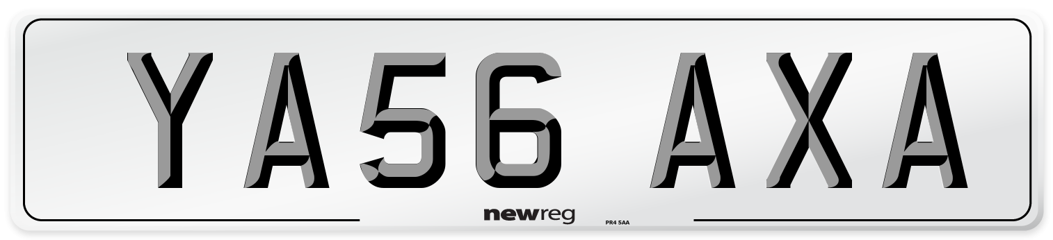 YA56 AXA Number Plate from New Reg